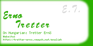 erno tretter business card